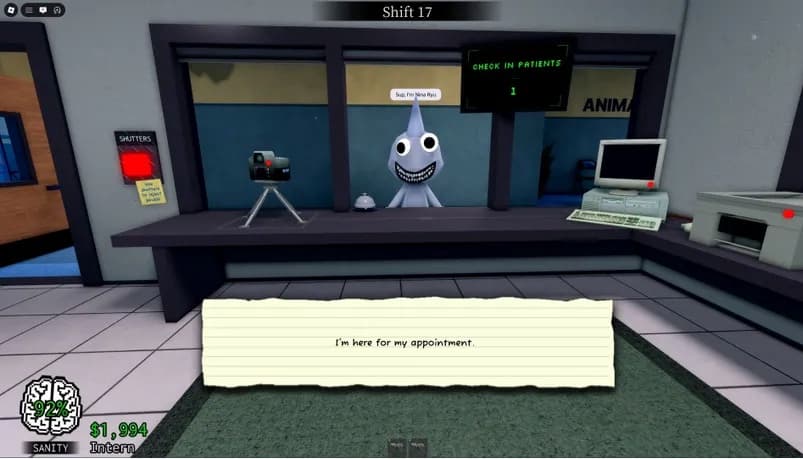 Mismatched Eyes and Sharp Teeth Animal Hospital anomaly screenshot