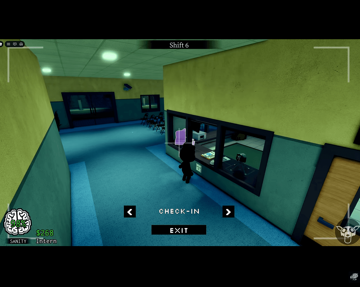 Void-Black Patient Animal Hospital CCTV anomaly screenshot with a black silhouette