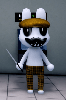 Barney true form Animal Hospital Anomaly screenshot with knife and sharp teeth