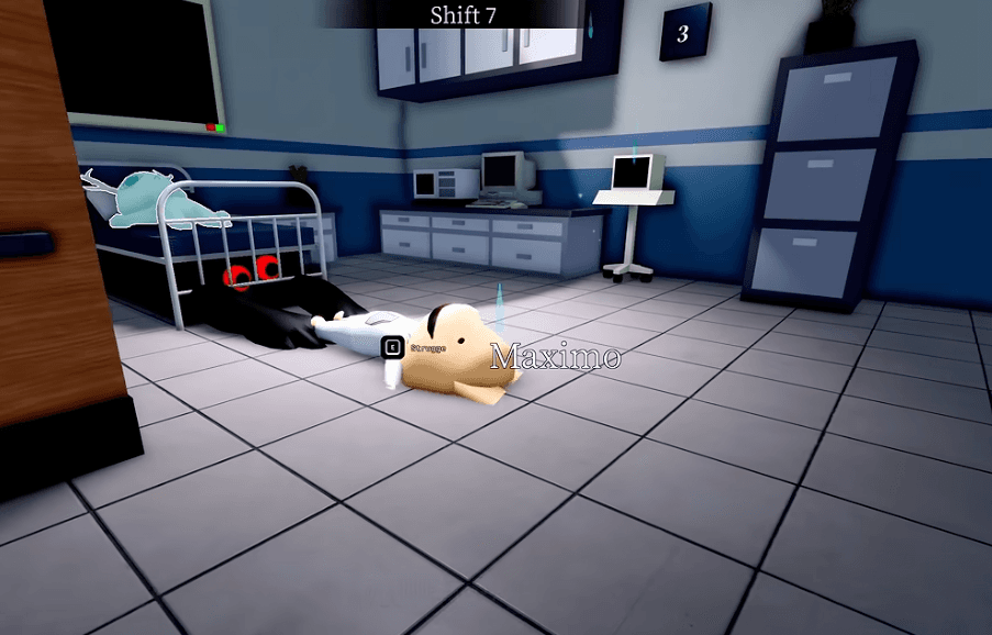Bed Monster Animal Hospital anomaly evidence dragging a patient