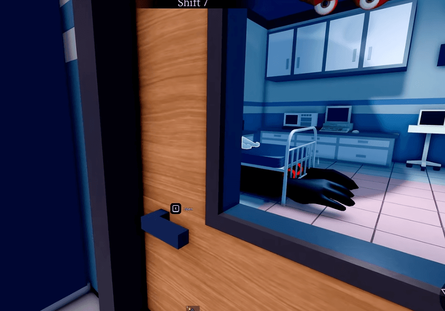 Bed Monster Animal Hospital anomaly evidence with hands and red eyes